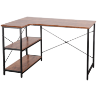 Everfurn Anthony L-Shaped Corner Work Desk - Steel Frame