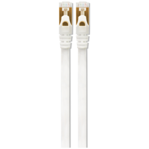 VolkanoX Giga Series Cat 7 Ethernet Cable 5m - White, Gold Tips
