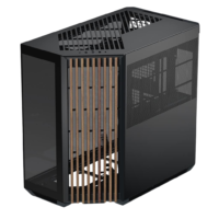 Aerocool APNX V1 Dual Chamber Gaming PC Case | ATX | Black/Wood