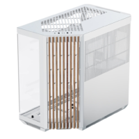 Aerocool APNX V1 Dual Chamber Gaming PC Case | ATX | White/Wood