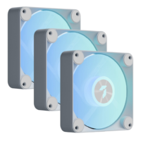 AeroCool APNX FP1-R ARGB 120mm PWM Fan | Triple Pack | Fan Hub | Reverse Blade | White