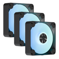 AeroCool APNX FP1-R ARGB 120mm PWM Fan | Triple Pack | Fan Hub | Reverse Blade | Black